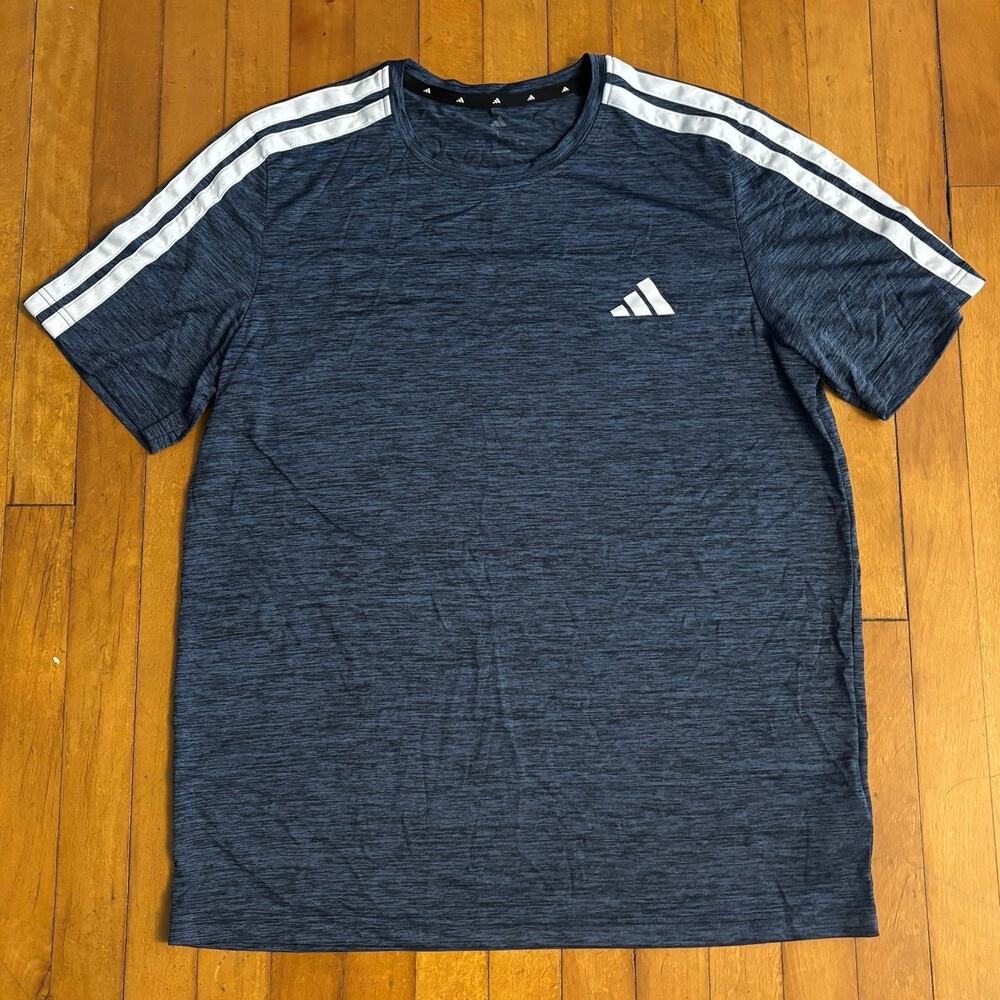 🌻 2/$20 Adidas Men’s L Design 2 Move 3 Stripes AEROREADY Primegreen Tee T Shirt